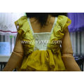 Flower Embroidery Yellow Dress